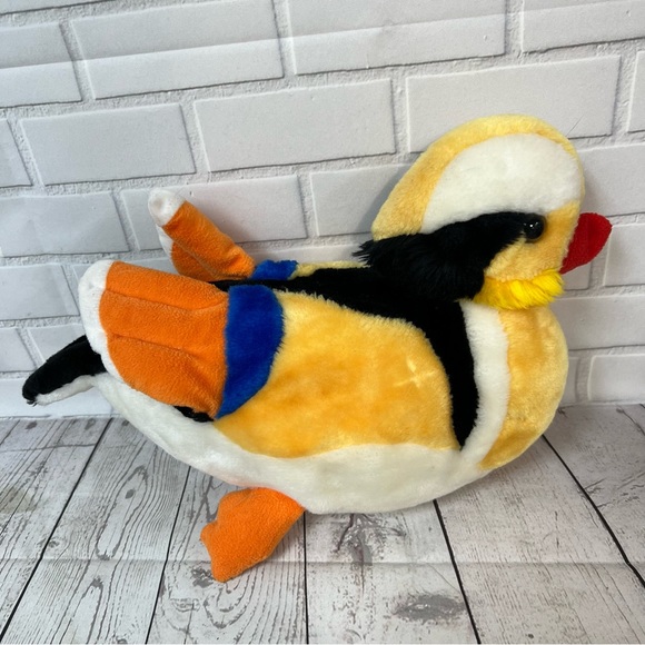 Exotic Bird Plush Stuffed Animal Tonytoy Beak Orange Yellow - Picture 1 of 7